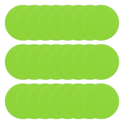 PATIKIL 6 Inch Poly Spot Markers, 24Pcs Non Slip Rubber Floor Dots with Storage Bag Flat Agility Cones for Sports Training Basketball Football, Green