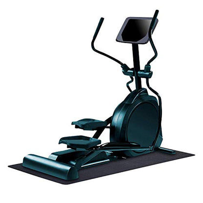 MotionTex Exercise Equipment Mat for Under Treadmill, Rowing Machine, Elliptical Machine, Fitness Equipment, Home Gym Floor Protection, 30" x 66", Black