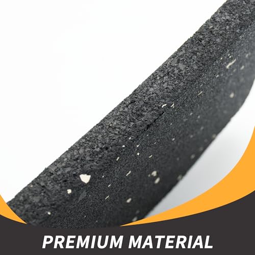 Thick Rubber Treadmill Mat Pads, for Noice Reduce, Anti Vibration, Floor Protection of Exercise Equipment, Stationery Bike, Rowing Machine and Home Gym Station ( 6 inch Length, 3 1/2 inch Width)