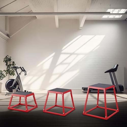 Plyometric Jump Box 3 Pcs Set, 12/18/24 inches Fitness Exercise Platform