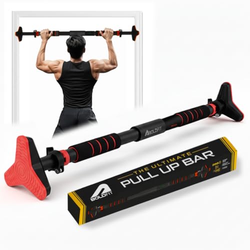 Boldfit Pull Up Bars For Home Workout -Chin Up Bar Gym Accessories for Men Door Way Adjustable Hanging Rod Without Screw, Anti-skid Grip, Strength Training Exercise Bar- Pullup Bar