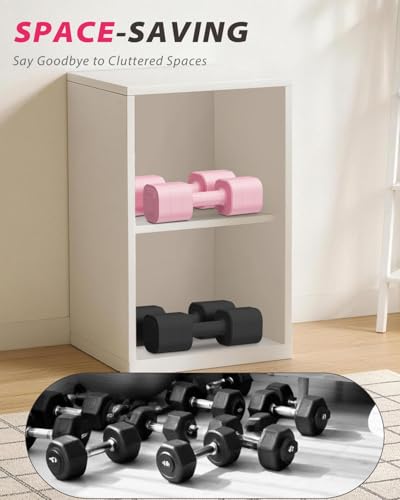 Ragebby Adjustable Dumbbell Set of 2, Weights for Men and Women at Home - color: PINK, style: 10LB(5LB Pair)