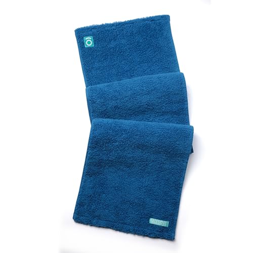Eco Friendly Gym Towel Accessories for Working Out - Soft & Absorbent Cotton Exercise Towel - No Synthetic Microfibers or Plastics - Sweat Towel for Gym, Fitness, Sports, Yoga - Blue - 1 Pc - color: Classic Blue