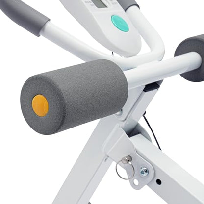 Core & Abdominal Trainers AB Workout Machine Home Gym Strength Training Ab Foldable Fitness Equipment,Abdominal Compressor Collapsible,Strength Training Abdominal Workout Machine with LCD Display