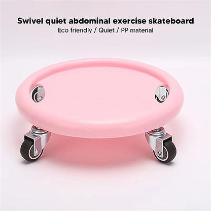 Ab Roller with 4 Wheels Ab Exercise Equipment for Core Workout 360° Silent Abdominal Strength Training for Home Gym Multi Directional Abs Roller Board