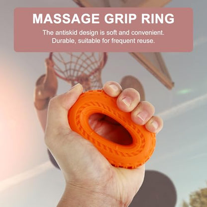 Cabilock 3pcs Hand Grip Strengthener Rings Set with Silicone Grip 40-60lb Resistance for Hand Exercise Wrist and Finger Training Rehabilitation Stress Relief for Fitness and Therapy