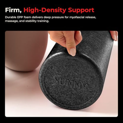 Sunny Health & Fitness 36" Black High-Density Yoga Foam Roller - color: Black, size: 36-Inch