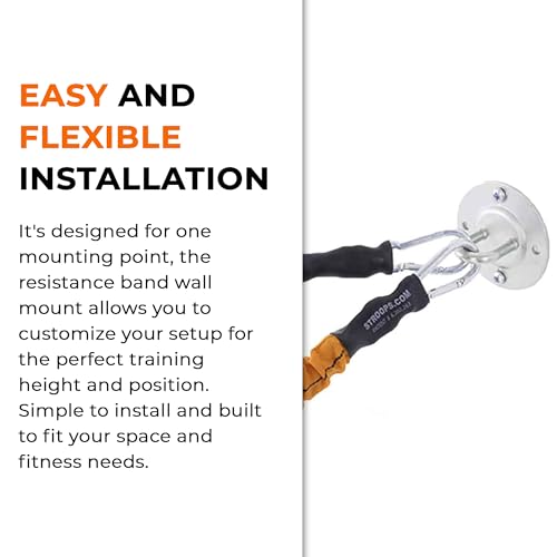 Spine Resistance Band Wall Anchor for Home Gym Workouts | Resistance Bands Wall Mount System for Strength Training, Stretching and Fitness Exercises