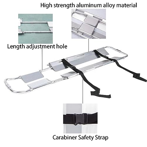 Portable Folding Spine Board Stretcher - Backboard for Camping, Outdoor Emerncy, and First Response - Lightweight Mcal S Stretcher for Quick Transport