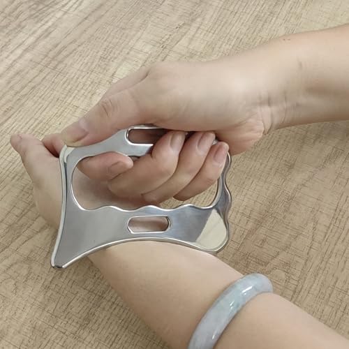 304Stainless Steel Gua Sha Muscle Scraper Scraping Massage Tool Kit,IASTM Tools, Great Soft Tissue Physical Therapy Used for Back, Legs, Arms,Neck (L-SD2B)