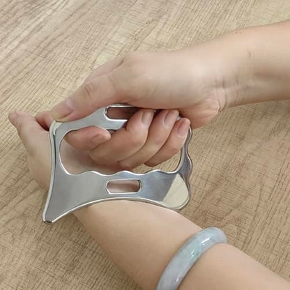 304Stainless Steel Gua Sha Muscle Scraper Scraping Massage Tool Kit,IASTM Tools, Great Soft Tissue Physical Therapy Used for Back, Legs, Arms,Neck (L-SD2B)