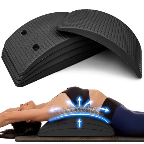 (Grey) + Sit-Ups are Stupid & Crunches are Crap Book, Back Stretcher Lumbar Support Spine Alignment & Back Pain Relief By Dr. Todd Sinett