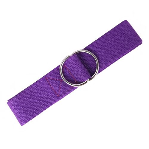 Stretching Strap Yoga Strap with Loops Stretch Straps for Physical Therapy Non Elastic Exercise Strap for Pilates Dance and Gymnastics - color: Purple