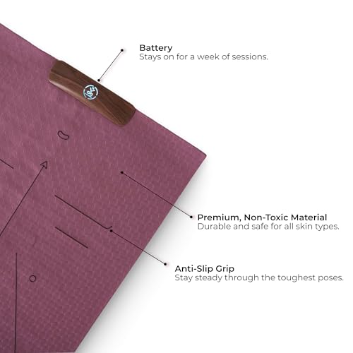 Smart Mat Gen3 - Dark Grey| AI Powered Yoga Mats For Home Workout | Lightweight Yoga Mats of 6mm | Real Time Tracking Exercise Mats For Men & Women - color: Wine Red