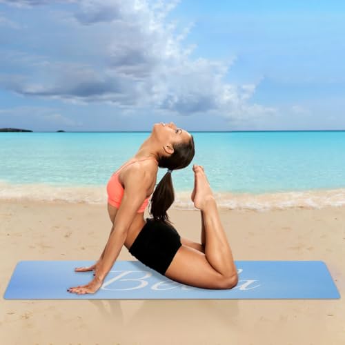 Custom Name Yoga Mat,Personalized Travel Yoga Exercise Mat,Non Slip,Perfect for Kids & Adults,Gradient Color D Series - color: Style 4