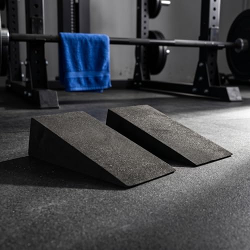 Adjustable Squat Wedge Slant Board 2PCS, Calf Stretch Block for Workout, Leg Training, Balance Practice and Home Gym Exercise