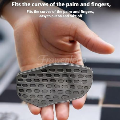 Anti-Slip Workout Grips, Charcoal Gray Gym Grips for Men Women, Anti-Slip Palm Protector Pads for Weight Lifting, Deadlift, Pull Up Bar, Strength Training