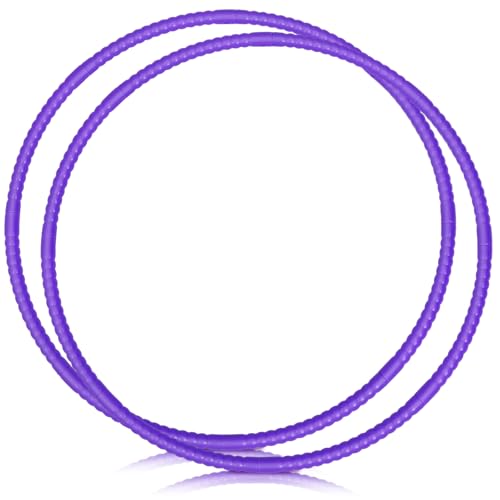 WinnerWhy 2 Pcs Toy Hoop Exercise Hoop Detachable Adjustable Plastic Toy Ring Playground Equipment for School Colored Circles Exercise Ring for Teens Dog Agility Equipment(Purple,23 Inch) - color: Purple, size: 23 Inch