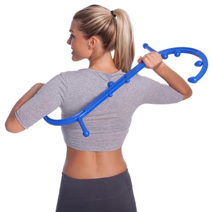 Body Back Buddy Classic USA Made FSA Eligible Handheld Full Body Massage Cane Trigger Point Massage Tool for Deep Tissue Pain Relief - Dual Massage Hooks for Back, Shoulder, Neck. Manual Back Massager