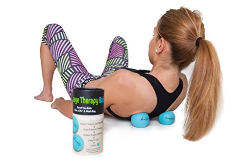 Therapy Massage Ball - Instant Muscle Pain Relief. Proven Effective for Myofascial Release, Deep Tissue Pressure, Yoga & Trigger Point Treatments. Set - 2 Extra Firm Balls W/Mesh Bag.