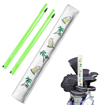 VEASAERS Golf Alignment Stick Training Aid Foldable Rods 2 Sticks with Cover, Practice Aid for Aiming Putting Swing Trainer Posture Corrector Indoor Outdoor
