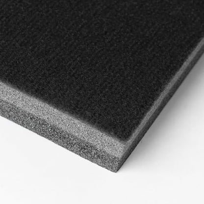 Envirolite Carpet Bonded Foam Folding Mats - Trifold Exercise Mat for Tumbling, Gymnastics, Wrestling, Martial Arts, MMA, Aerobics, and Plyometrics - Foam Tumbling Mat – 4' x 6' x 1-3/8" - color: Black