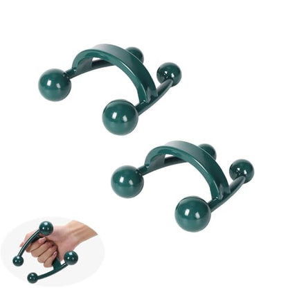 2 Pack Pressure Point Massage Tool Palm Massage Tool Multi Trigger Point Massager Handheld Back Massager for Upper Back Shoulder Blade Lower Back Knot Head Neck Stiffness Muscle Tension Relief