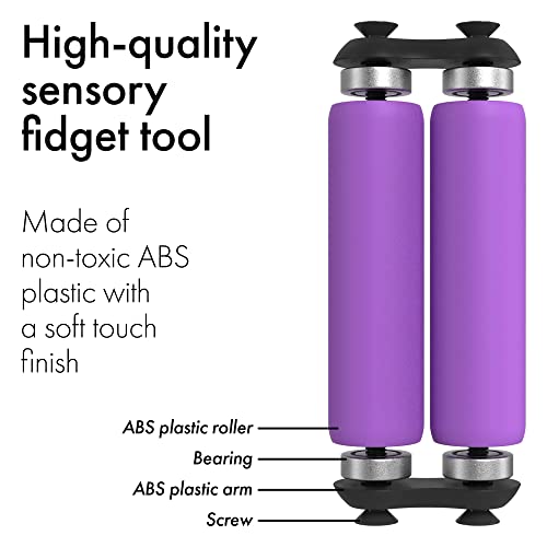 ONO Roller - Handheld Fidget Toy for Adults | Help Relieve Stress, Anxiety, Tension | Promotes Focus, Clarity | Compact, Portable Design (Purple, Junior Size - ABS Plastic) - size: Junior Size, style: ABS Plastic - Purple