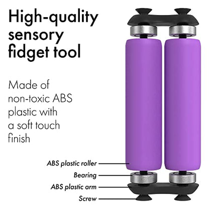 ONO Roller - Handheld Fidget Toy for Adults | Help Relieve Stress, Anxiety, Tension | Promotes Focus, Clarity | Compact, Portable Design (Purple, Junior Size - ABS Plastic) - size: Junior Size, style: ABS Plastic - Purple