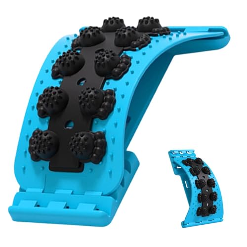Back Stretcher Adjustable, 4 Level Support, Stretching Equipment with Smooth Comfort, Back Massager with Sturdy Build, Wellness Accessories, Alignment Aid for Women Home Yoga Massage 525g