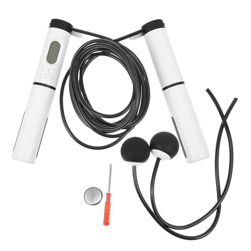 Smart Cordless Jump Rope with Counter for Indoor Fitness Digital Skipping Rope for Arm Strength Training and Weight Loss Ropeless Design for Small Spaces Handle with Switch