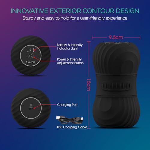 Vibrating Peanut Massage Ball Roller, Electric Double Lacrosse Massage Ball with 4 Intensities for Muscle Pain Relief, Rechargeable Deep Tissue Massage, Yoga Sports Fitness MB300 (Black) - color: Black