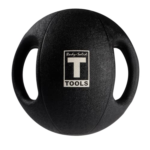 Body-Solid Exercise Medicine Balls, Heavy-Duty Non Slip Rubber Grip with Dual Handles Medicine Ball for Weights Training, Weightlifting & Core Workouts - size: 8 lbs.