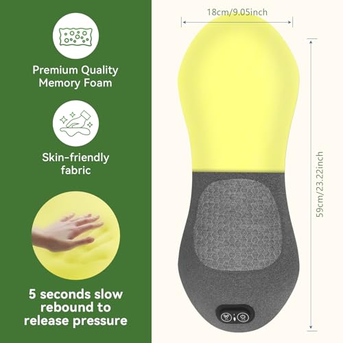 3 in 1 Electric Lumbar Massager Support Pillow - Lower Back Massager with Heat,Vibration & Airbag Traction,Smooth Triple Fusion Lumbar Support Massager for Lower Back Pain Relief FSA Eligible HSA