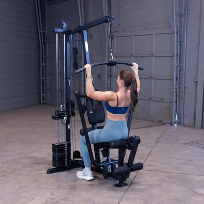 Body-Solid Powerline Adjustable Power Rack - 18-Level Strength Training Heavy-Duty Steel Frame with Safety Rods and Chin-Up Bar for Home Gym, Silver - color: Black, size: 55" x 47" x 83"
