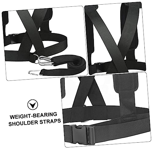 Toyvian 2pcs Resistance Sled Harness Shoulder Straps Weight Bearing Fitness Belt for Strength Training Running Speed Enhancement Suitable for Professional Sports and Outdoor Workouts
