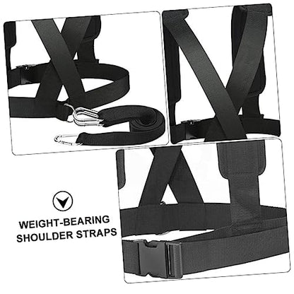 Toyvian 2pcs Resistance Sled Harness Shoulder Straps Weight Bearing Fitness Belt for Strength Training Running Speed Enhancement Suitable for Professional Sports and Outdoor Workouts