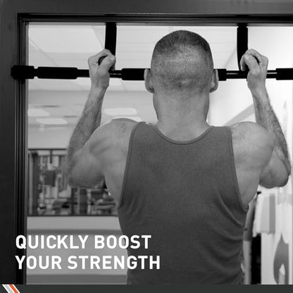 Body Sport 3-In-1 Pull-Up Bar for Doorway, Upper Body Fitness Workout Bar – 300 lb. Max Limit, Multi-Grip Exercise Bar – Portable Fitness Trainer for Home Gym