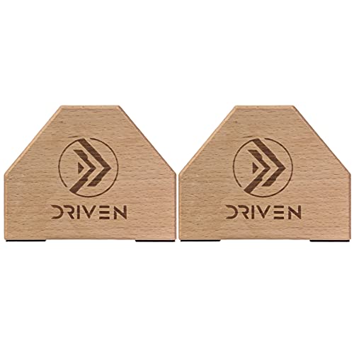Driven | Professional Large Beech Wooden Parallettes | Calisthenics | Push Up Bars | Anti Slip Base | Gym Gear Workout Portable Crossfit