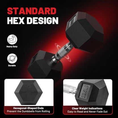 Hex Dumbbell Sets with Rack, 85-560lb Dumbbell Weight Set & Storage Rack - size: 330lb (10, 20, 25, 30, 35, 45lb)x2& Rack
