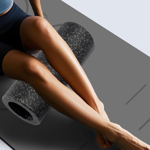 Foam Roller, Muscle Massage Wheel, Non Slip Tissue Gym Accessory for Yoga Pilates Fitness Travel Hotel Indoor Back Leg Home Practice Compact Portable Tool with Strong Grip