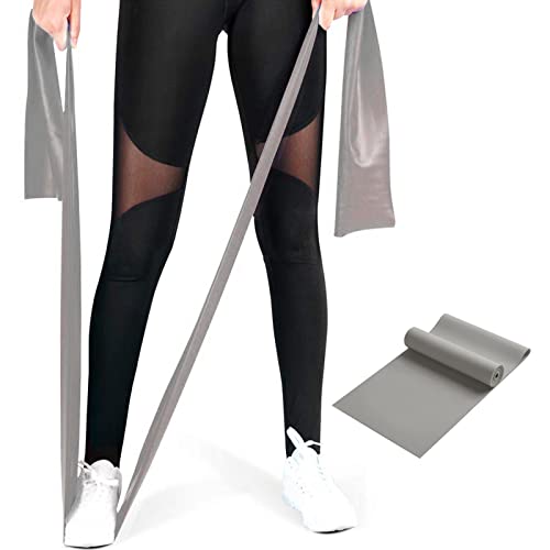 Resistance Bands, Elastic Exercise Bands for Home Workout, Physical Therapy, Recovery, Yoga, Pilates, Strength Training, Lightweight Fitness Band for Seniors, Adults, Pregnant Women - color: GREY
