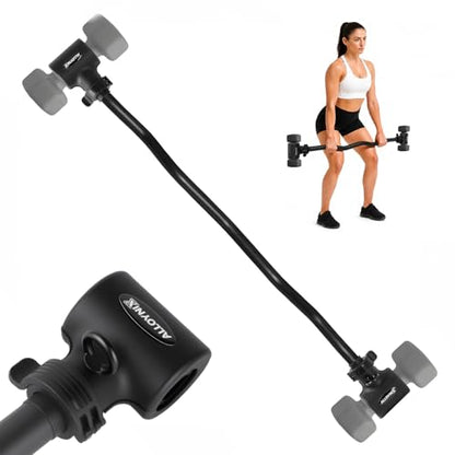 Dumbbell to Barbell Converter 2.0 – Transform Dumbbells into Barbell Set for Home Gym, Adjustable Weight Bar with Anti-Slip Foam Grip, Steel Clamp & 200LB Max Capacity, Compatible with Standard Dumbbells (Wave)