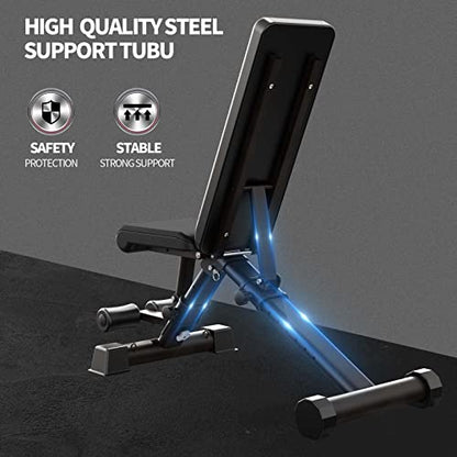 Adjustable Weight Bench, Exercise Dumbbells Bench for Full Body Workout,Foldable Workout Bench for Home Gym