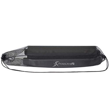 ProsourceFit Slide Board Mat for Exercise 6’ with End Stops, Booties & Carrying Bag for Low-Impact Indoor Home Workouts and Sports Training