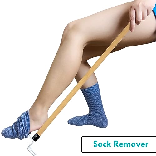 Nourislif 27'' Dressing Stick, Long Dressing Stick for Elderly, Disabled, Limited Mobility – Daily Living Dressing Aid Stick for Hip Replacement, Back - Dressing Aid for Pants, Shoes, Socks
