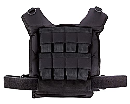 Driven | 35lb Black Weight Vest | Adjustable Removable Weights | Calisthenics Fitness Body Training 1000D Nylon
