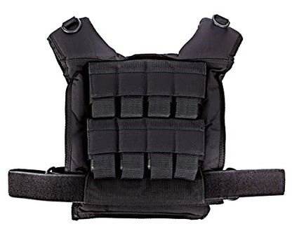 Driven | 35lb Black Weight Vest | Adjustable Removable Weights | Calisthenics Fitness Body Training 1000D Nylon