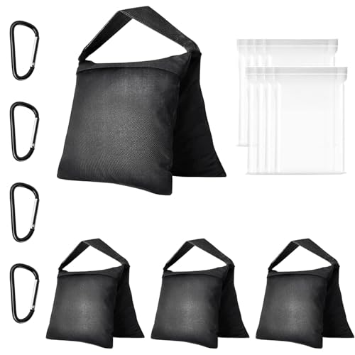 EMART 4 Pack Sand Bags for Weight, Heavy Duty Sandbags for Light Stand Tripod, Photography Equipment, Canopy Weights, Pop Up Tent, Umbrella Base, Backdrop Stand, Camping, Fishing Chair, Sports