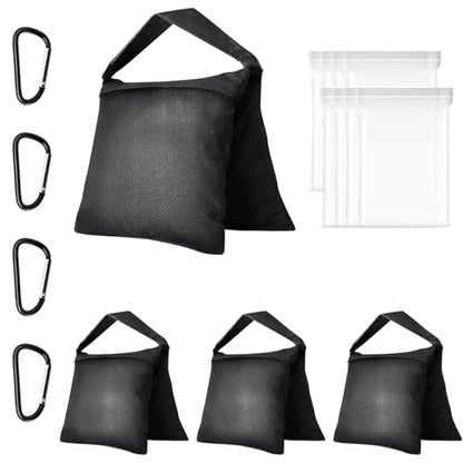 EMART 4 Pack Sand Bags for Weight, Heavy Duty Sandbags for Light Stand Tripod, Photography Equipment, Canopy Weights, Pop Up Tent, Umbrella Base, Backdrop Stand, Camping, Fishing Chair, Sports